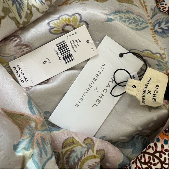 NWT Kachel x Anthropologie Flutter-Sleeve Floral Slip Dress Size 6 fairy girly - Picture 11 of 11